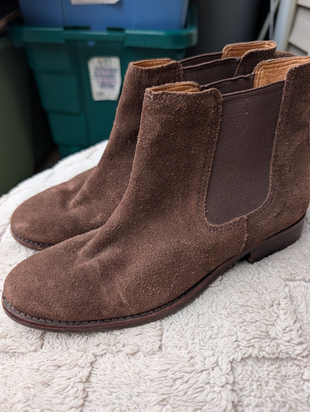 Women's L. L. Bean Brown Leather Pull On Booties Size 7.5